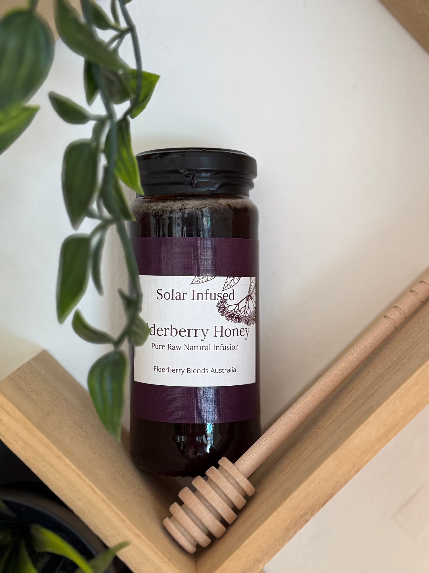 Infused Elderberry Honey 100% Raw Australian Honey